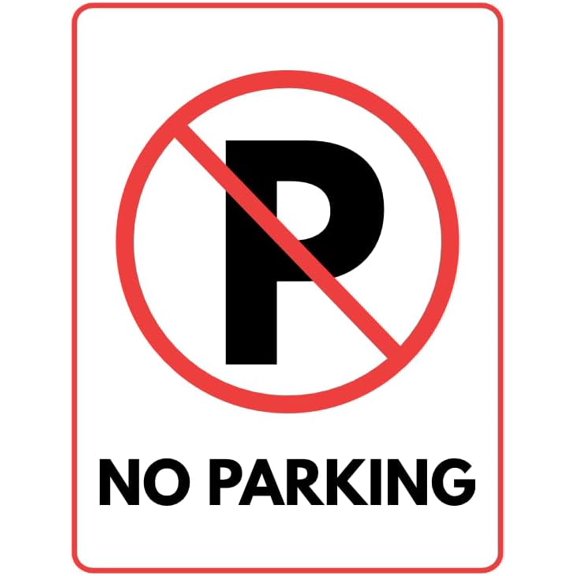No Parking Sign (A) Metal Sign 8x12 Inch for Security Use