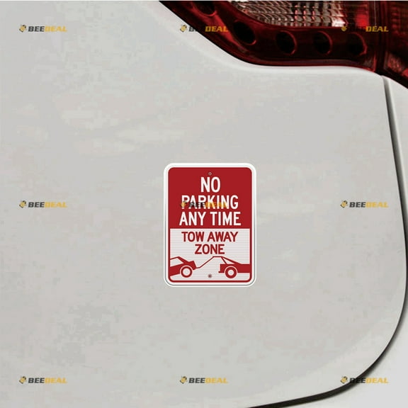 No Parking Sign Tow Away Zone Sticker Decal Vinyl Style a - 2 Pack Reflective 5"