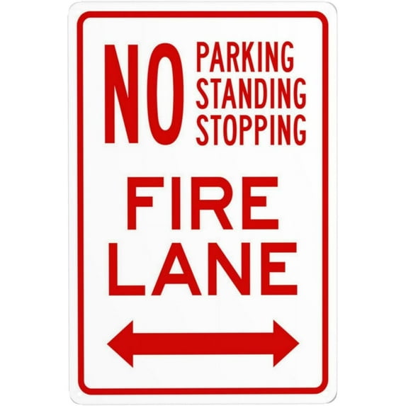 No Parking Symbol Within 15 Feet Metal Warning Signs, Cautions Security Tin Sign, Safety Posted Signs for Street Business Wall Decor 8 x 12 Inch