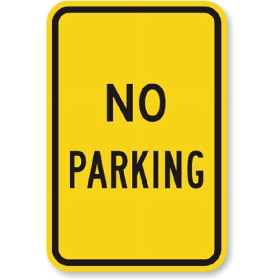 No Parking Traffic Metal Aluminum Sign Weatherproof Size: 8 x 12 Inch