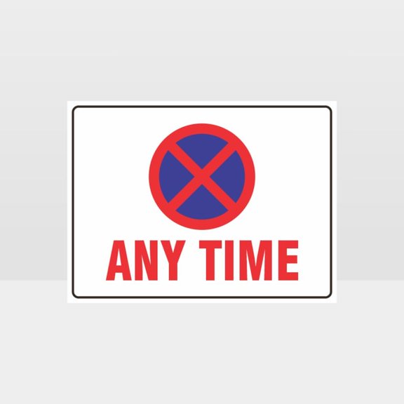 No Parking X Symbol Sign - Traffic Metal Tin Sign 12x8 Inch