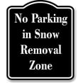 thumbnail image 1 of No Parking in Snow Removal Zone BLACK Aluminum Composite Sign 15''x18'', 1 of 9