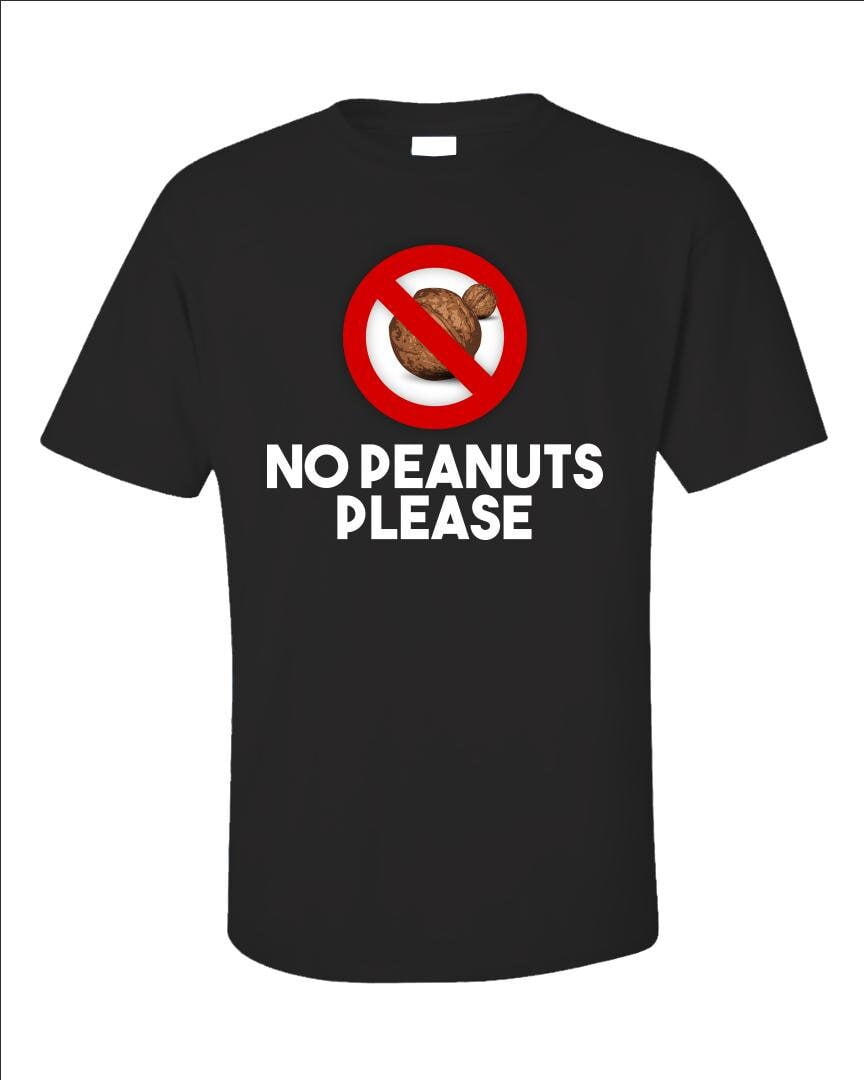 No Peanuts Please Tee, Allergy Awareness Shirt, Funny Gift for Allergy