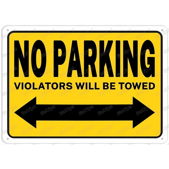 No Pedestrian Access Reflective Sign - 12×8 Inches, Aluminum Metal Warning Signage with Symbol, Indoor Outdoor Use