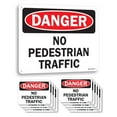 thumbnail image 1 of No Pedestrian Traffic OSHA Danger Rigid Plastic Sign 10 Inch x 7 Inch - 10 Pack, 1 of 8