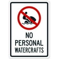 thumbnail image 1 of No Personal Watercraft With Jet SKI Symbol Sign Metal Tin Sign 8x12 Inch Clear Warning for Home & Busines, 1 of 4