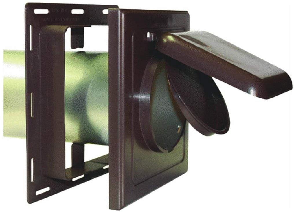 No-Pest 4 In. Brown Plastic J-Block Dryer Vent Hood NPJB