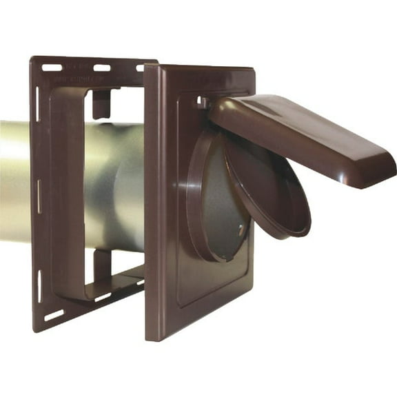No-Pest 4 In. Brown Plastic J-Block Dryer Vent Hood NPJB