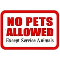 thumbnail image 1 of No Pets Allowed Except Service Animals Sign, 1 of 1