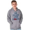 thumbnail image 1 of No Place Home Heart Land State Kansas Unisex Fleece Graphic Zip Up Hoodie Brisco Brands 2X, 1 of 5