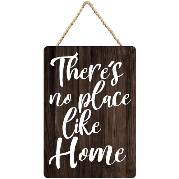 No Place Like Home Nostalgic Wooden Wall Art - 12 x 8 Inch Decor for Cozy Households‘ Living Room