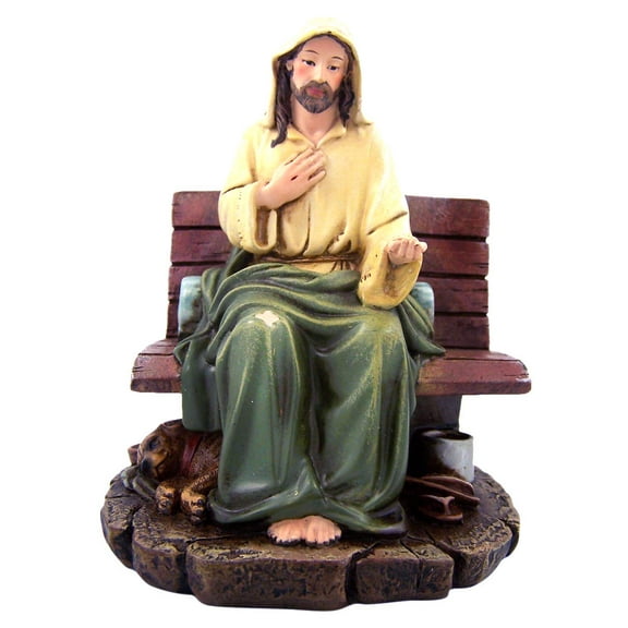 No Place to Rest Homeless Jesus Christ Figurine, 5 Inch