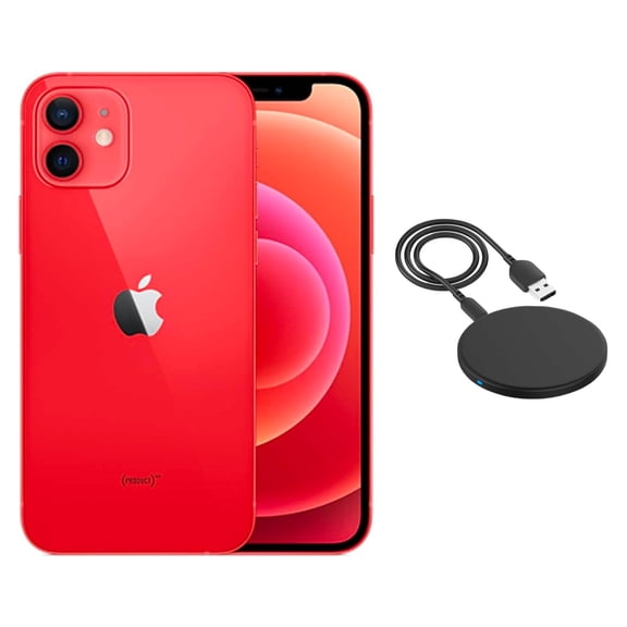 Restored No Plan-Unlocked Device Apple iPhone 12 Cell Phone 2815 mAh Battery 4 GB RAM Red