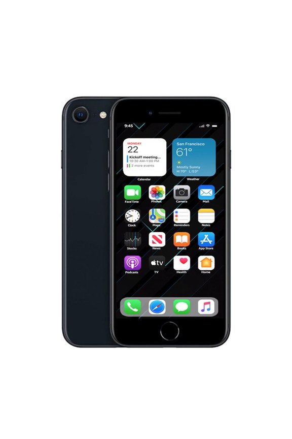 Pre-Owned No Plan-Unlocked Device Apple iPhone SE (2022) Smartphone 128GB 4GB RAM Midnight