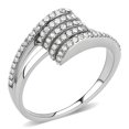 thumbnail image 1 of No Plating Stainless Steel Ring with AAA Grade CZ in Clear for Women Style DA342, 1 of 5