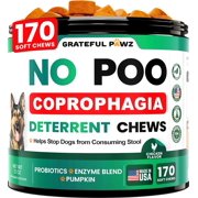 No Poo Chews for Dogs - 170 Chews - Coprophagia Stool Eating Deterrent for Dogs - Prevent Dog from Eating Poop - Stop Eating Poop for Dogs Supplement - Probiotics & Digestive Enzymes