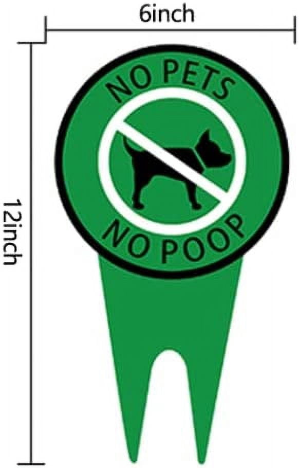 HEIOKEY Schild „No Poop And Pee“ – Doppelseitig, Mit Metallpfahl, 2 Stück, Für Garten & Rasen