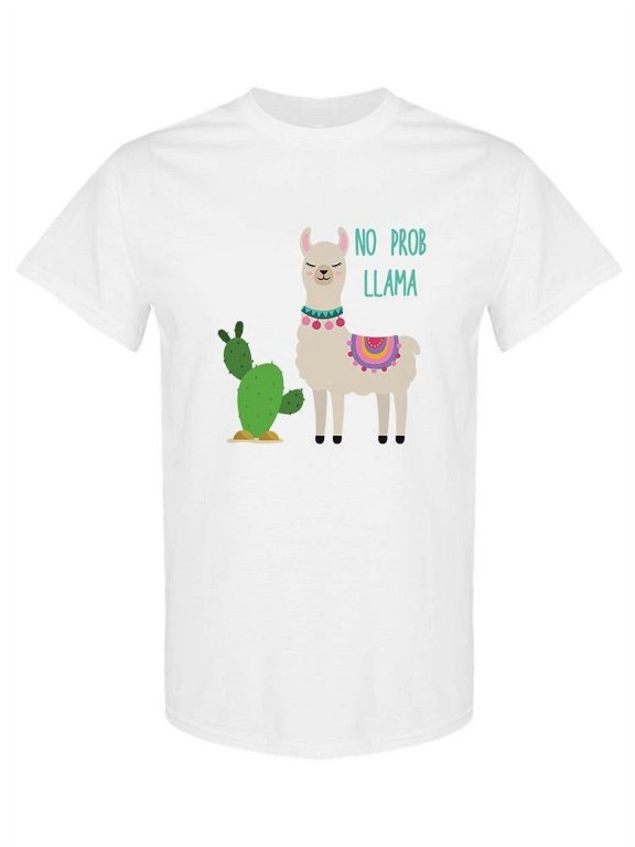 No Prob Llama Cactus T-Shirt Women -SPIdeals Designs, Female Medium