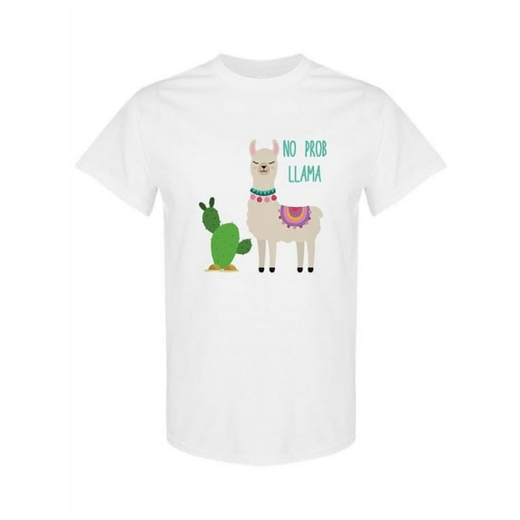 No Prob Llama Cactus T-Shirt Women -SPIdeals Designs, Female Small