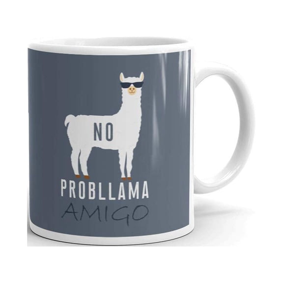 No Prob-llama Amigo Funny Coffee Tea Ceramic Mug Office Work Cup Gift 11oz