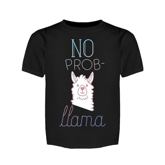 No Prob-llama Face Portrait Tee Girl's -Image by Shutterstock