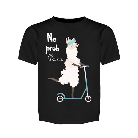 No Prob-llama On A Scooter Tee Girl's -Image by Shutterstock
