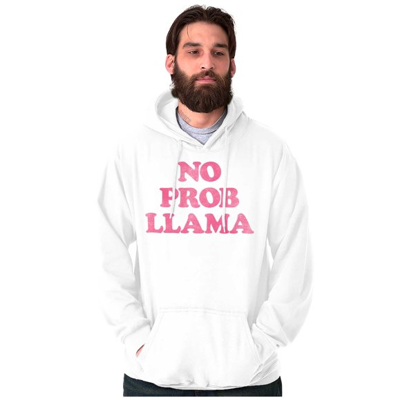 No Problama Llama Alpaca Cute Funny Hoodie Sweatshirt Women Men Brisco Brands L