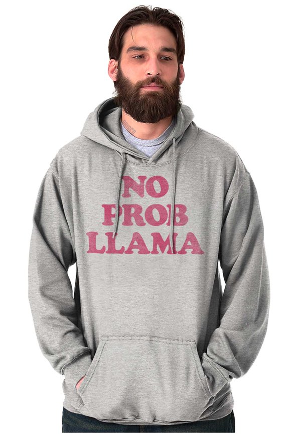 No Problama Llama Alpaca Cute Funny Hoodie Sweatshirt Women Men Brisco Brands S