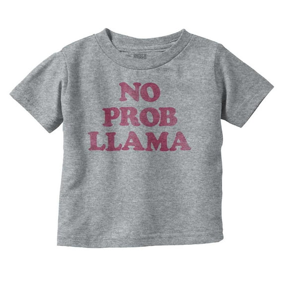 No Problama Llama Alpaca Cute Funny Toddler Boy Girl T Shirt Infant Toddler Brisco Brands 5T
