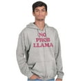 thumbnail image 1 of No Problama Llama Alpaca Cute Funny Unisex Fleece Graphic Zip Up Hoodie Brisco Brands 4X, 1 of 5