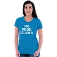 thumbnail image 1 of No Problama Llama Alpaca Cute Funny Womens Slim Fit Graphic Tee Brisco Brands L, 1 of 4