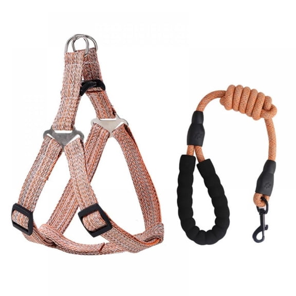 No Pull Adjustable Dog Harness Breathable Walking Vest Easy Control for Large Dogs-orange-xl
