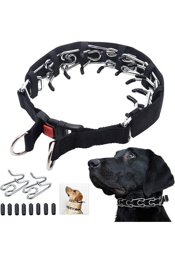 No Pull Dog Collar, Dog Training Collar with Comfort Tips and Quick Release Snap Buckle for Small Medium Large Dogs