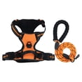 thumbnail image 1 of No Pull Dog Harness, Adjustable Reflective Front Clip Pet Vest with Easy Control Handle Orange M, 1 of 6