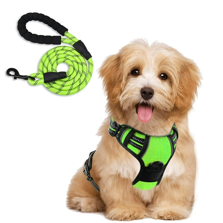 No Pull Dog Harness Adjustable Reflective Oxford Easy Control Medium Large Dog Harness with A Free Heavy Duty Dog Leash