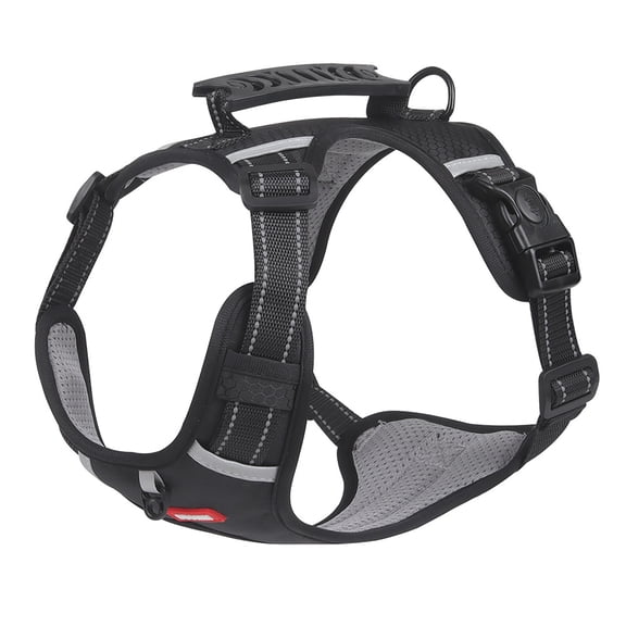No Pull Dog Harness Adjustable Soft Padded Vest for Large Dogs Reflective No Pet Vest with Easy Control Handle and Reflective Strips