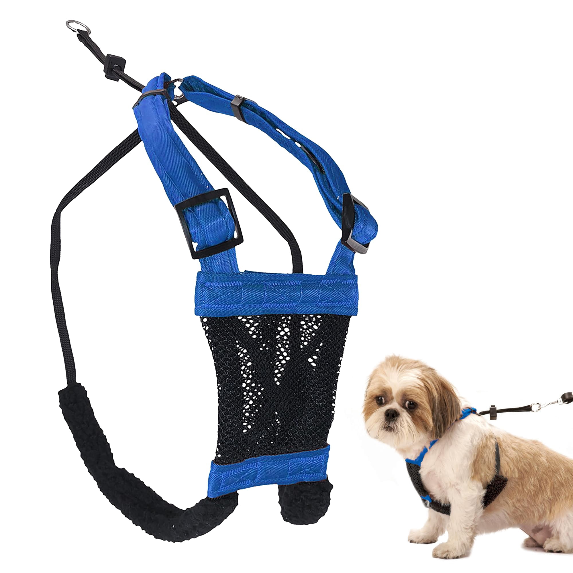 No Pull Dog Harness  Durable Nylon Mesh For Small Dogs Choke Design Padded Restraint Sleeves Adjustable Fit Easy On/off Ideal Breeds Blue