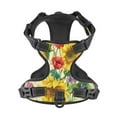 thumbnail image 1 of No Pull Dog Harness For Large Dogs Easy Walk Dog Vest Adjustable Collars Harnesses & Leashes Set Breathable Oxford Outdoor Walking Safety Reflective Strip Sunflower Cornflower Poppy Beige, 1 of 9