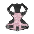 thumbnail image 1 of No Pull Dog Harness For Large Dogs Easy Walk Dog Vest Adjustable Collars Harnesses & Leashes Set Breathable Oxford Outdoor Walking Safety Reflective Strip Pink Cute Monkey, 1 of 9