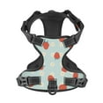 thumbnail image 1 of No Pull Dog Harness For Large Dogs Easy Walk Dog Vest Adjustable Collars Harnesses & Leashes Set Breathable Oxford Outdoor Walking Safety Reflective Strip Red Strawberries On Light Blue Floral, 1 of 9