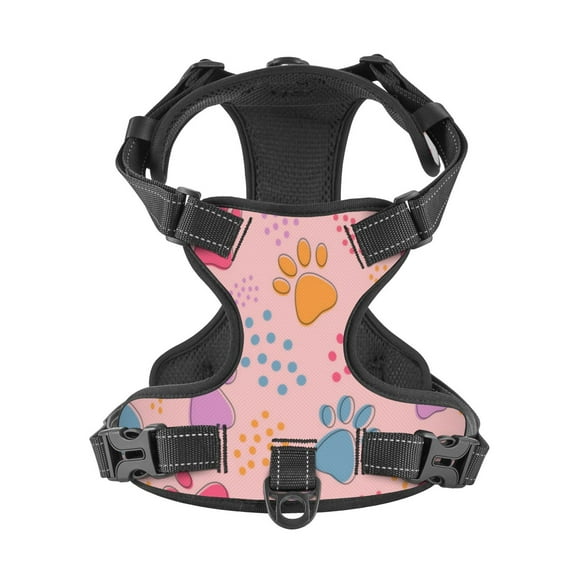 No Pull Dog Harness For Medium Dogs Easy Walk Dog Vest Adjustable Collars Harnesses & Leashes Set Breathable Oxford Outdoor Walking Safety Reflective Strip I Love My Dog