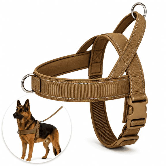 No Pull Dog Harness, Front Clip Dog Harness with Reflective Adjustable Straps
