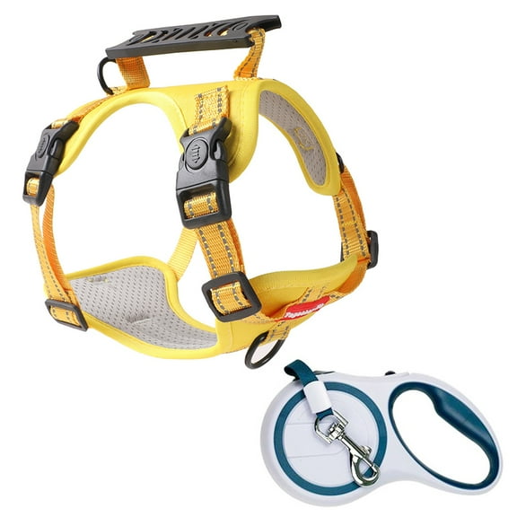No-Pull Dog Harness & Leash Set - Reflective Padded Vest for S/M/L Dogs, Breathable Mesh with Control Handle for Walking/Running