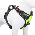 thumbnail image 1 of No Pull Dog Harness Medium Reflective Front Clip Vest with Handle,Adjustable 2 Metal Rings 3 Buckles,[Easy to Put on & Take Off](M, Orange), 1 of 4