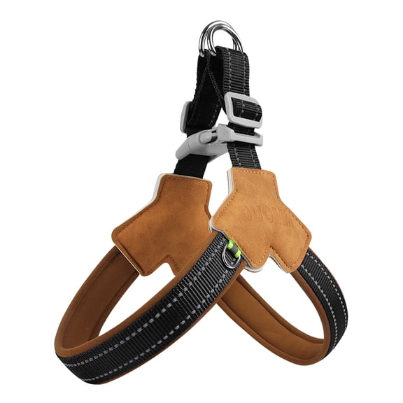 No Pull Dog Harness Reflective Dog Vest,Breathable Adjustable Pet Harness for Outdoor Walking,Black XL