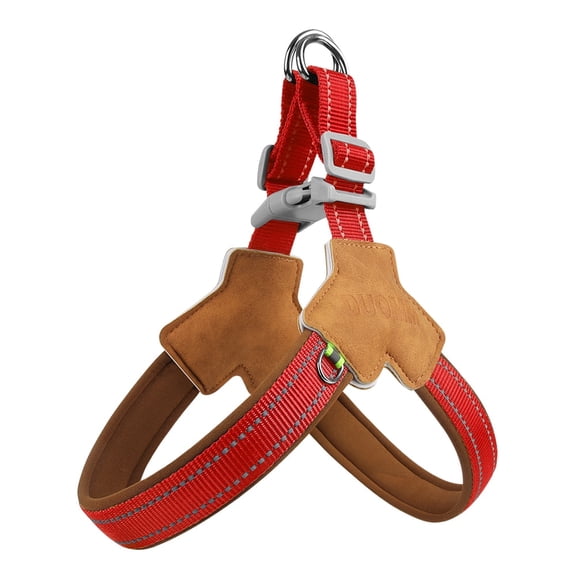 No Pull Dog Harness Reflective Dog Vest,Breathable Adjustable Pet Harness for Outdoor Walking,Red M