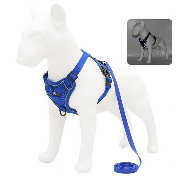 No Pull Dog Harness and Leash Set Adjustable Pet Harness Vest For Small Dogs Cats Reflective Mesh Dog Chest Strap French Bulldog