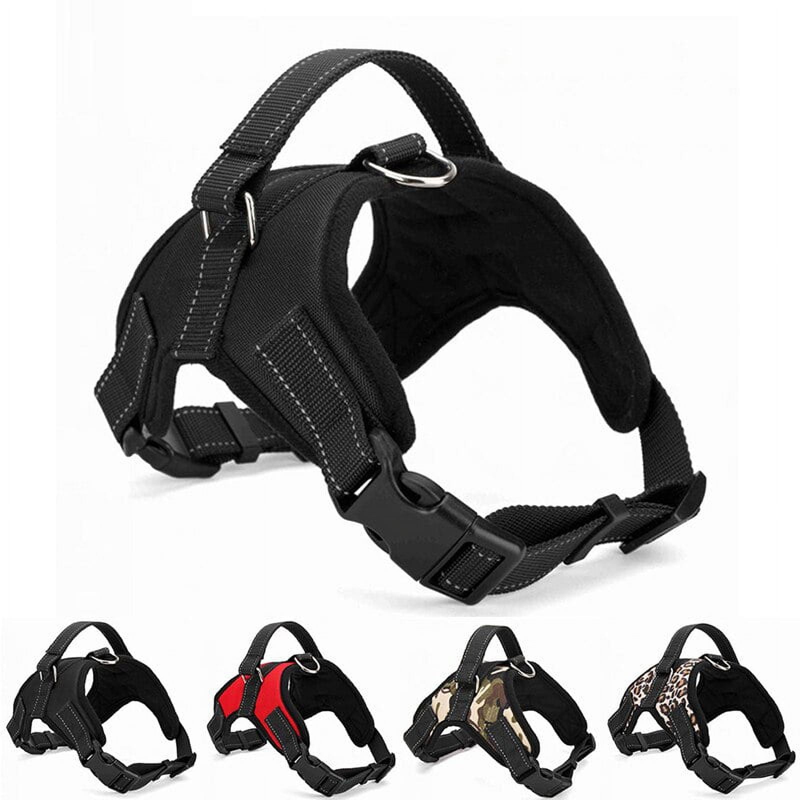 No Pull Dog Harness for Large Dog Adjustable Pet Vest Harness with belt buckle for Outdoor Walking(Red/XL)