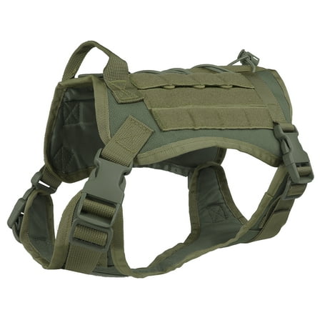 Charkool Dog Harness, No Pull Dog Harness for Large Dogs, Heavy Duty Pet Harness with Handle, Adjustable Easy on Pet Harness for Running Walking, Green XXL