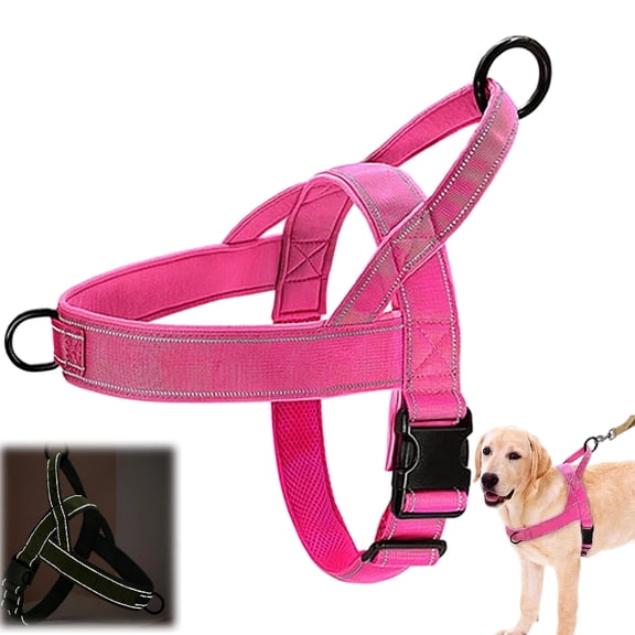 No Pull Dog Harness with Handle, Front Clip Walking Training Vest, Reflective Tactical Pet Harness for Large Medium Small Dogs